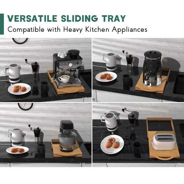 Millwood Pines Manorville Bamboo Kitchen Appliance Slider, Multipurpose